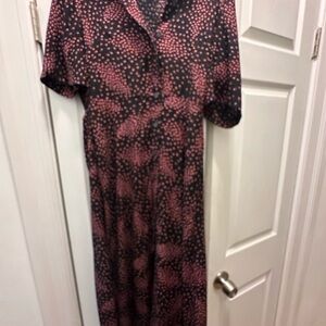 Kate Space Black and Pink Patterned Dress size 8